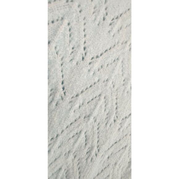 GORGEOUS Talbots Soft Aqua Pointelle Knit Sweater SO SOFT sz 1X 16 18 - Picture 3 of 3